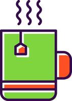 té lleno diseño icono vector