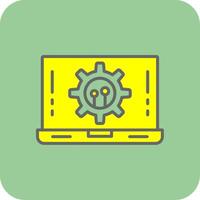 Software Development Filled Yellow Icon vector