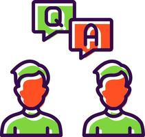 Question And Answer filled Design Icon vector