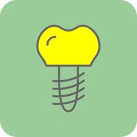 Implants Filled Yellow Icon vector