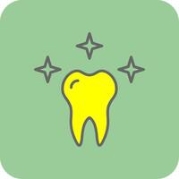 Healthy Tooth Filled Yellow Icon vector