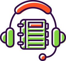 Listening filled Design Icon vector