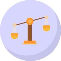 Balance Scale Flat Bubble Icon vector