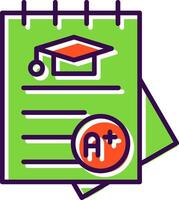 Assignment filled Design Icon vector