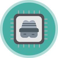 Chip Flat Multi Circle Icon vector