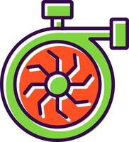 Turbo Engine filled Design Icon vector