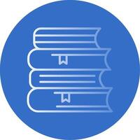 Books Flat Bubble Icon vector