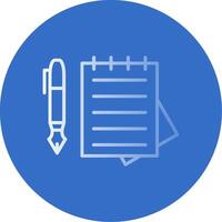 Documents Flat Bubble Icon vector