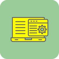 Software Application Filled Yellow Icon vector