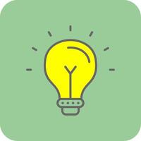 Lightbulb Filled Yellow Icon vector