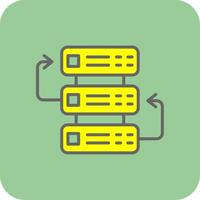 Servers Filled Yellow Icon vector