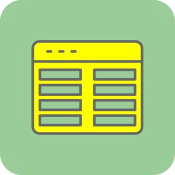 Web Programming Filled Yellow Icon vector