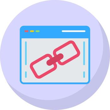 enlace plano burbuja icono vector