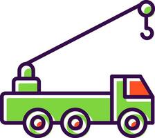 Crane Truck filled Design Icon vector