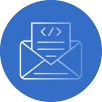 Envelope Flat Bubble Icon vector