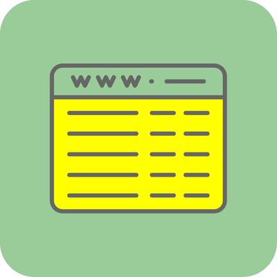 Web Programming Filled Yellow Icon