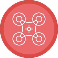 Drone Line Multi Circle Icon vector