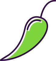 Chilli filled Design Icon vector