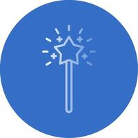 Magic Wand Flat Bubble Icon vector