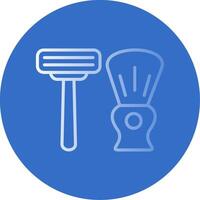 Shaving Flat Bubble Icon vector