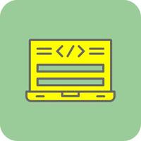 Html Code Filled Yellow Icon vector
