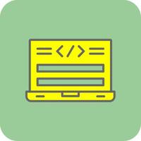 Html Code Filled Yellow Icon vector