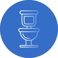 Toilet Flat Bubble Icon vector