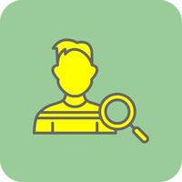 Auditor Filled Yellow Icon vector