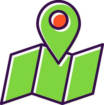 Map Pointer filled Design Icon vector