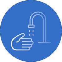 Hand Wash Flat Bubble Icon vector