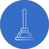Plunger Flat Bubble Icon vector