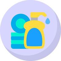 Dish Flat Bubble Icon vector