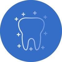 Tooth Flat Bubble Icon vector