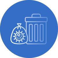 Trash Flat Bubble Icon vector