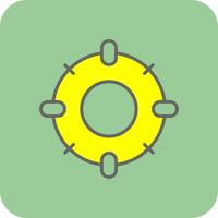 Target Filled Yellow Icon vector