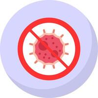 Bacteria Flat Bubble Icon vector