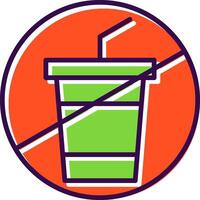 No Drink filled Design Icon vector