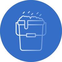 Bucket Flat Bubble Icon vector
