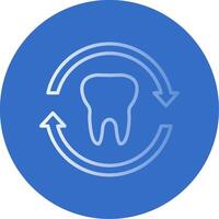 Tooth Flat Bubble Icon vector