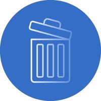 Trash Flat Bubble Icon vector