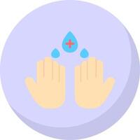 Hand Wash Flat Bubble Icon vector