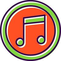 Music Note filled Design Icon vector