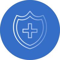 Shield Flat Bubble Icon vector