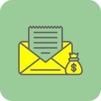 Envelope Filled Yellow Icon vector