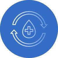 Water Cycle Flat Bubble Icon vector