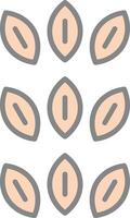 Sesame Line Filled Light Icon vector
