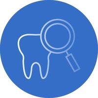 Tooth Flat Bubble Icon vector