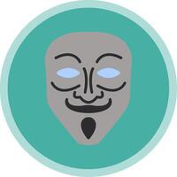 Mask Flat Multi Circle Icon vector