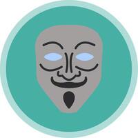 Mask Flat Multi Circle Icon vector