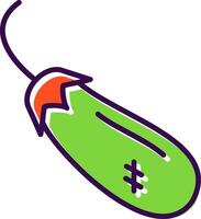 Eggplant filled Design Icon vector